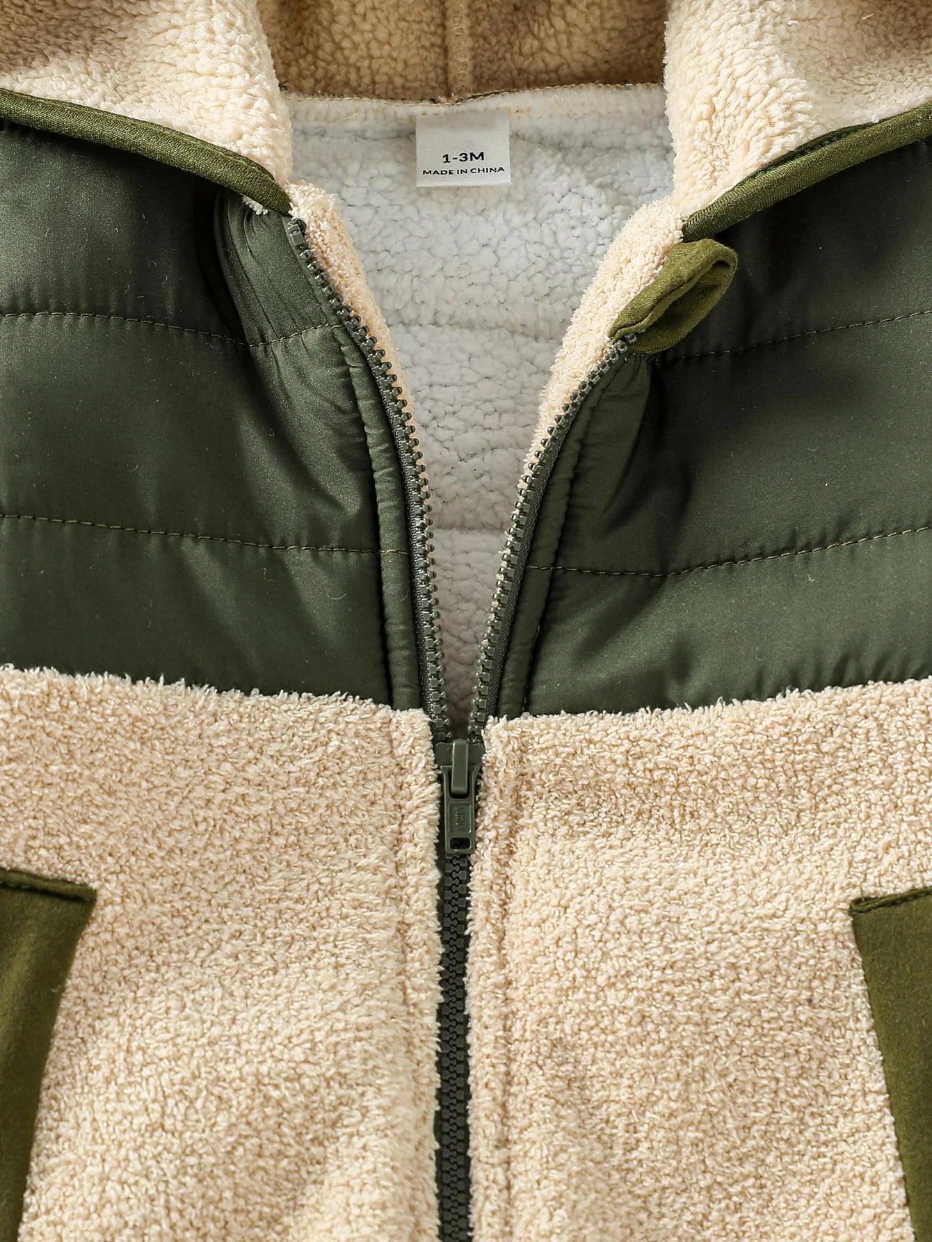 Baby Fleece Hooded Romper – Cozy Bear Warmth for Winter Days - LunaKit Baby