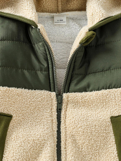 Baby Fleece Hooded Romper – Cozy Bear Warmth for Winter Days - LunaKit Baby