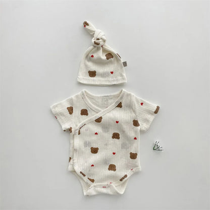 Baby Summer Romper & Hat Set – Cool Playful Style for Sunny Days - LunaKit Baby