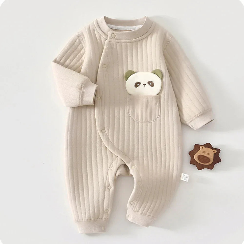 Baby Quilted Winter Romper – Cozy Warmth for Little Snuggles - LunaKit Baby