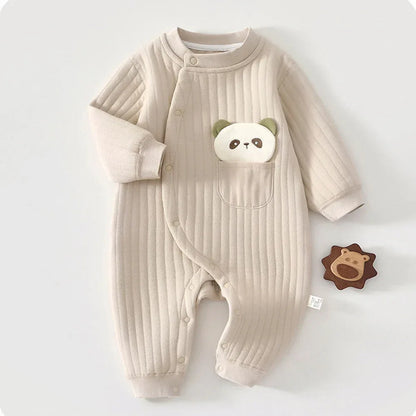 Baby Quilted Winter Romper – Cozy Warmth for Little Snuggles - LunaKit Baby