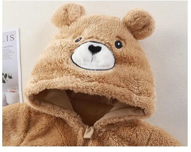 Baby Fluffy Animal Romper – Cozy Cuteness for Autumn Days - LunaKit Baby