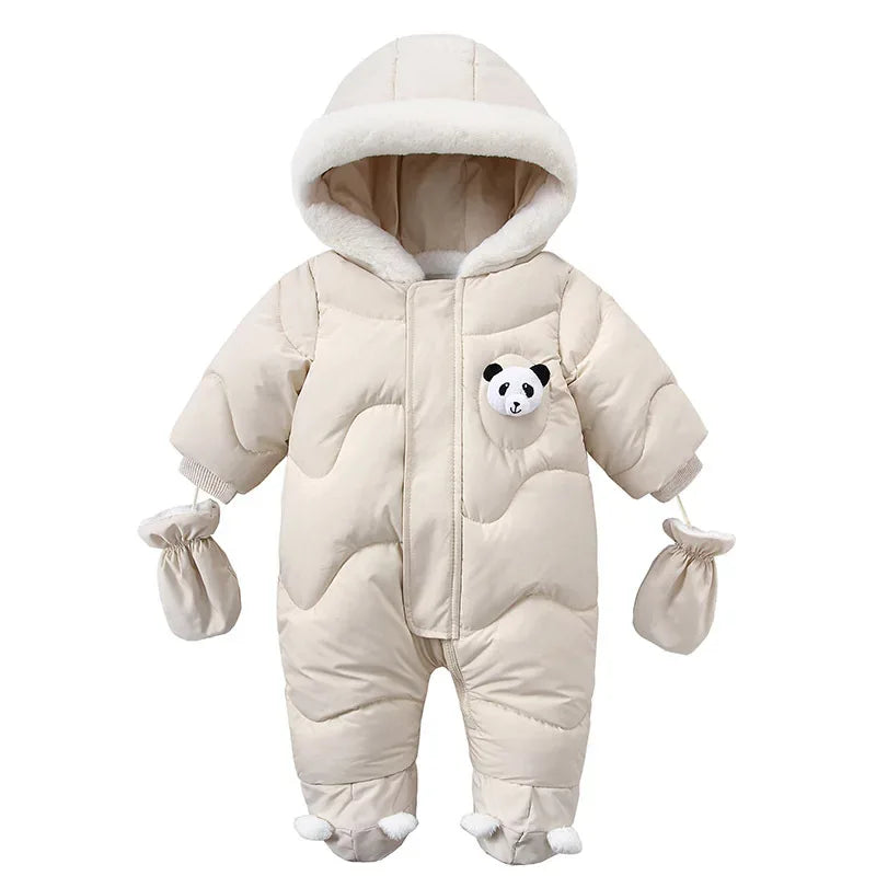 Newborn Thermal Winter Romper – Fleece-Lined Warmth for Cold Days - LunaKit Baby