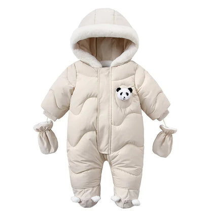 Newborn Thermal Winter Romper – Fleece-Lined Warmth for Cold Days - LunaKit Baby