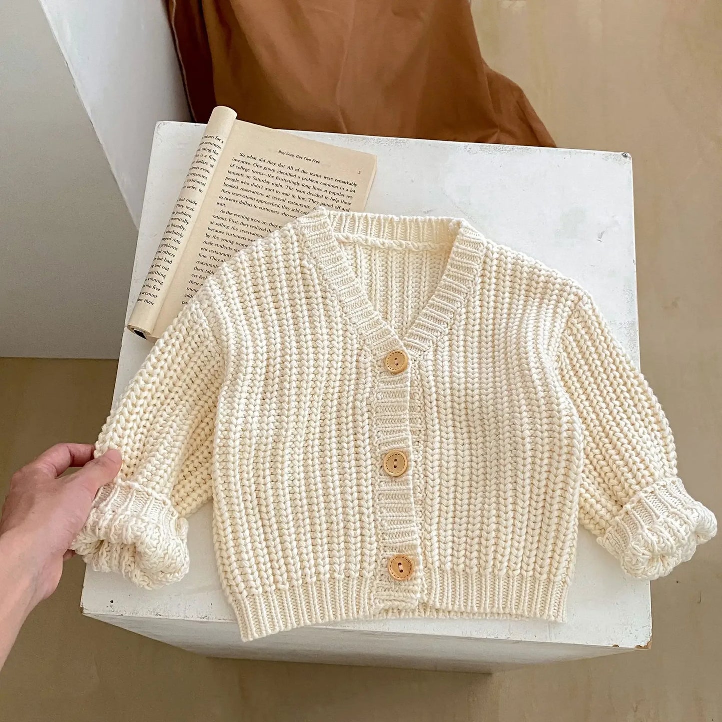 Baby Girl Knit Cardigan – Cozy Autumn Warmth with Timeless Charm - LunaKit Baby