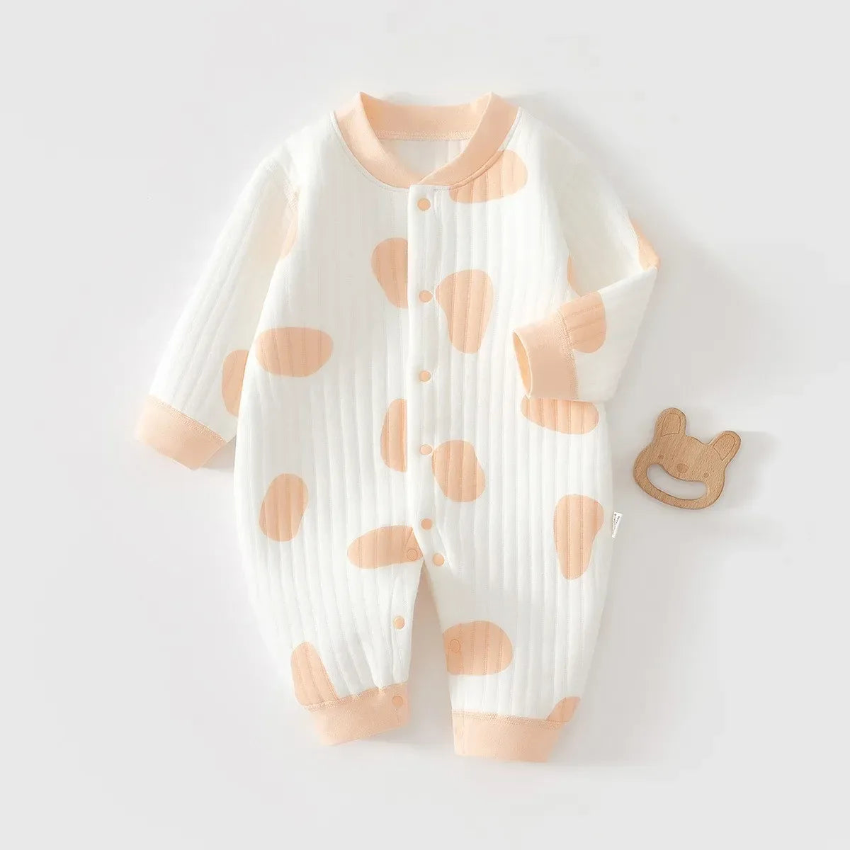 Baby Thick Cotton Winter Pajama Romper – Cozy Sleep for Cold Nights - LunaKit Baby