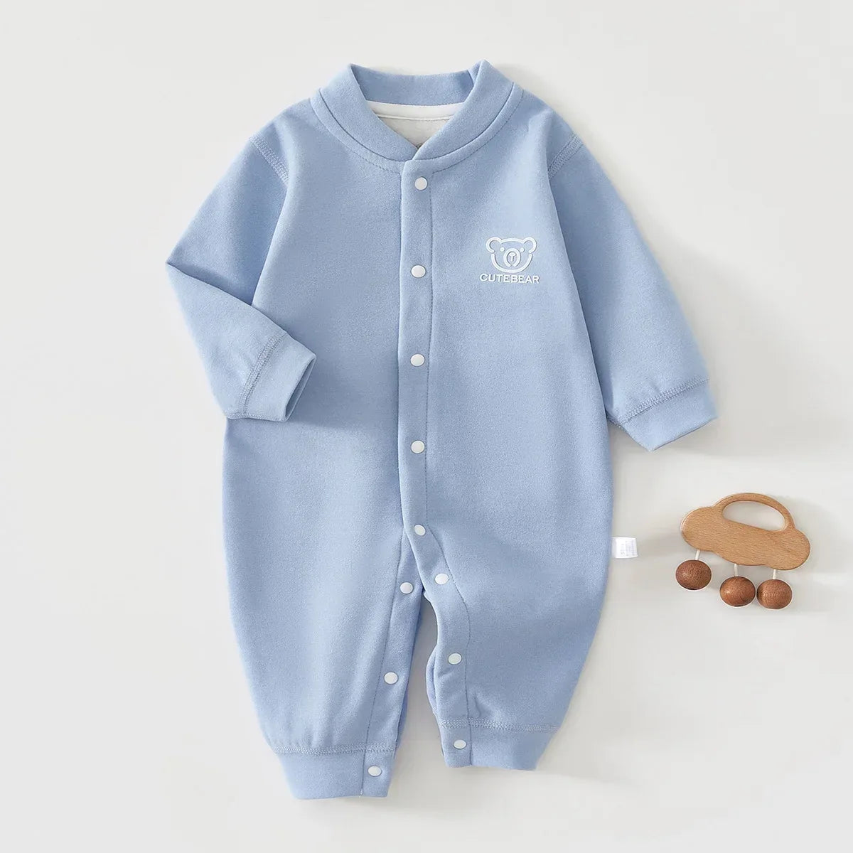 Baby Cotton Solid Romper – Timeless Warmth for Everyday Comfort - LunaKit Baby