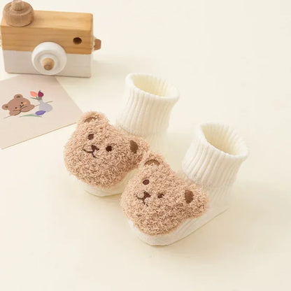 Baby Bear Anti-Slip Socks – Warm, Safe Steps for Little Feet - LunaKit Baby