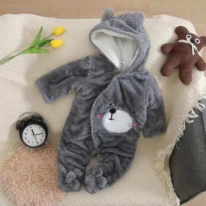 Baby Plush Animal Romper – Cozy Cuteness for Cool Days - LunaKit Baby