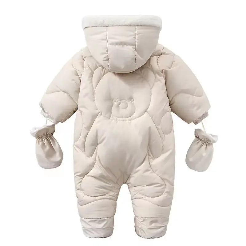 Newborn Thermal Winter Romper – Fleece-Lined Warmth for Cold Days - LunaKit Baby