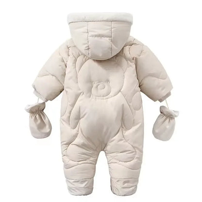 Newborn Thermal Winter Romper – Fleece-Lined Warmth for Cold Days - LunaKit Baby