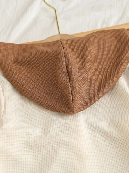 Boys Waffle Hooded Set – Warm Outdoor Comfort for Winter Play - LunaKit Baby