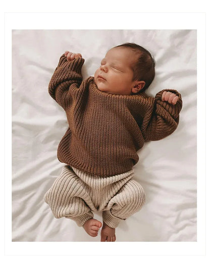 Baby Knit Pullover Sweater – Cozy Warmth for Winter Days - LunaKit Baby