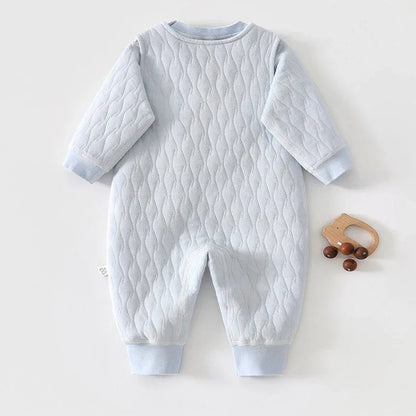 Baby Thickened Winter Romper – Cozy Warmth with Cute Details - LunaKit Baby