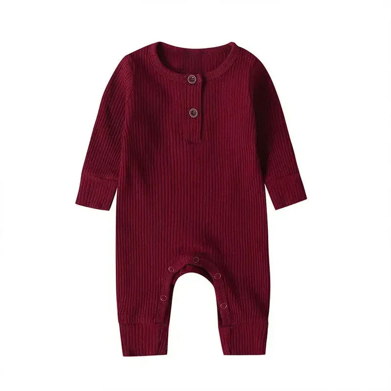 Baby Ribbed Cotton Romper – Soft Texture for Stylish Little Days - LunaKit Baby