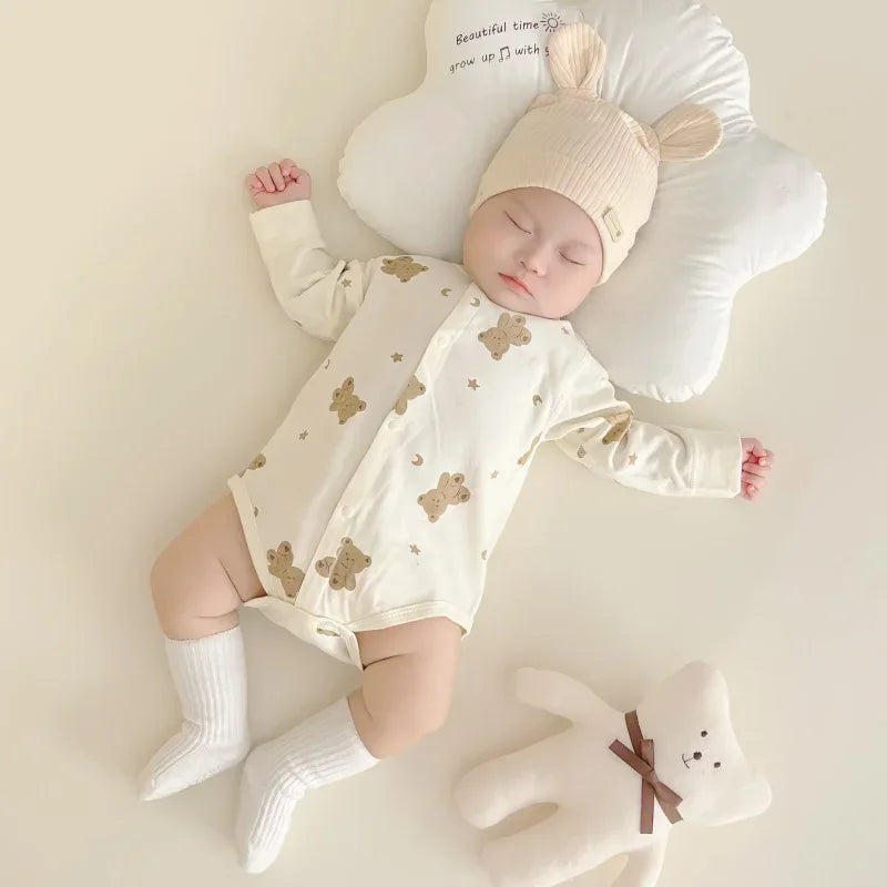 Baby Bear Cotton Romper – Soft Comfort for Little Adventures - LunaKit Baby