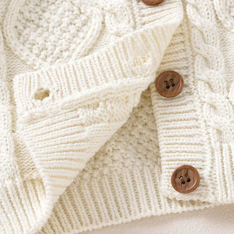 Baby Cotton Knit Cardigan – Soft Layering for Cozy Little Days - LunaKit Baby