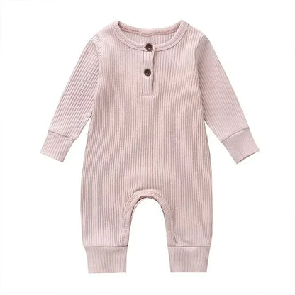 Baby Ribbed Cotton Romper – Soft Texture for Stylish Little Days - LunaKit Baby