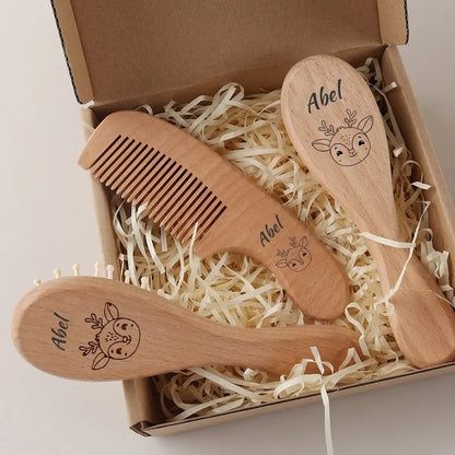Baby Comb & Brush Set – Soft, Natural Care for Newborns - LunaKit Baby