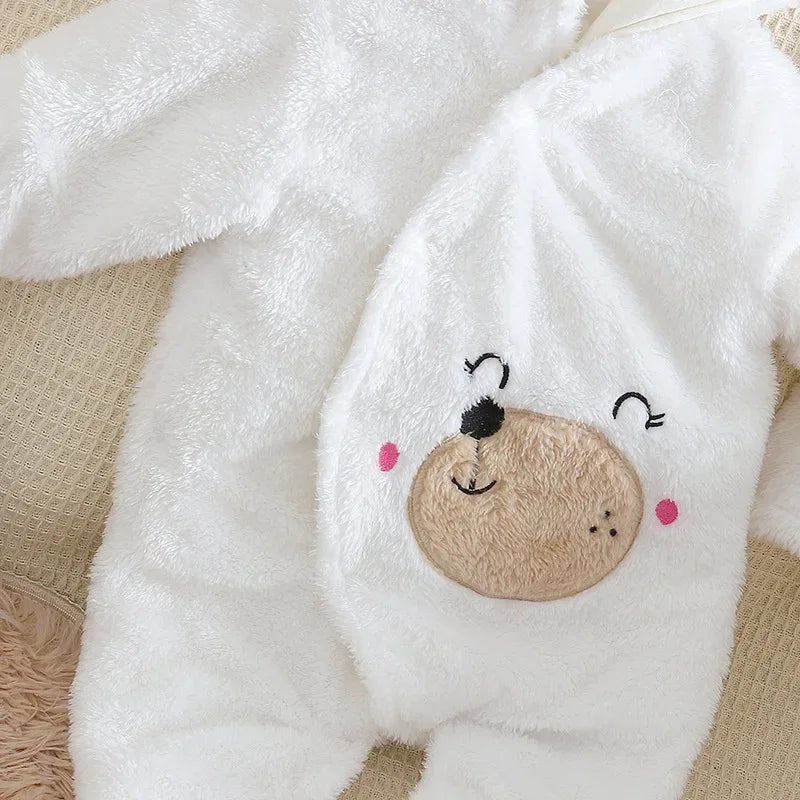 Baby Plush Animal Romper – Cozy Cuteness for Cool Days - LunaKit Baby
