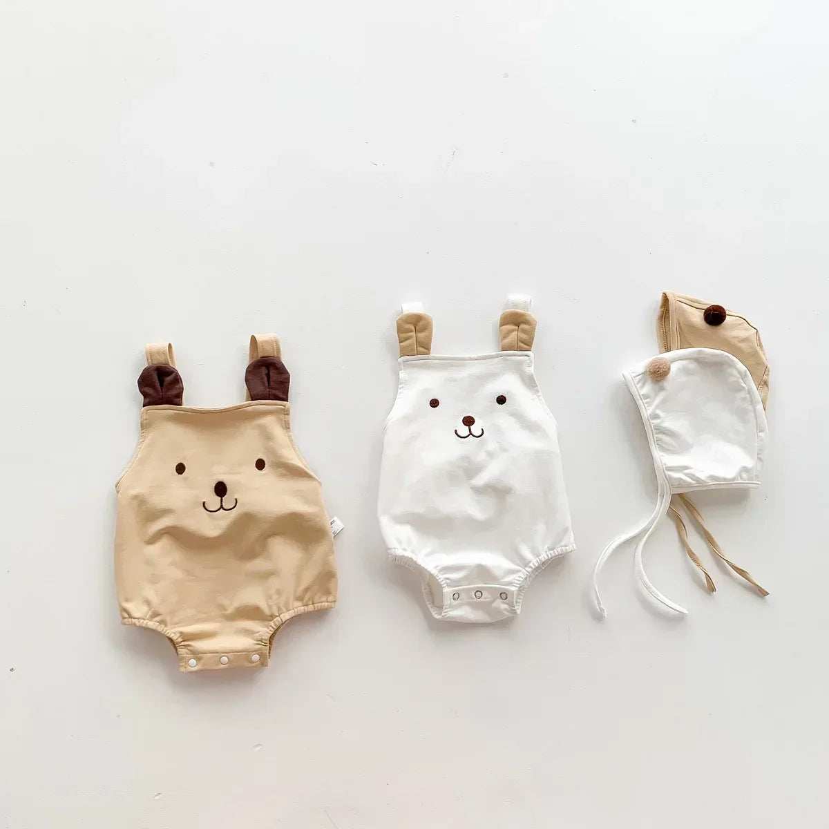 Baby Bear Jumpsuit & Hat Set – Sweet Summer Comfort with Charm - LunaKit Baby