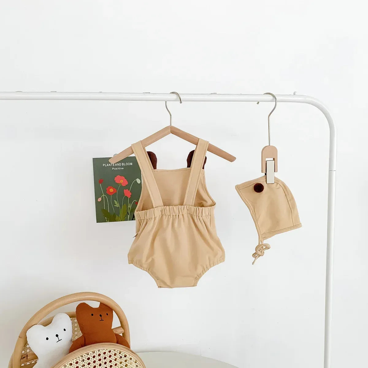 Baby Bear Jumpsuit & Hat Set – Sweet Summer Comfort with Charm - LunaKit Baby