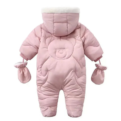 Newborn Thermal Winter Romper – Fleece-Lined Warmth for Cold Days - LunaKit Baby