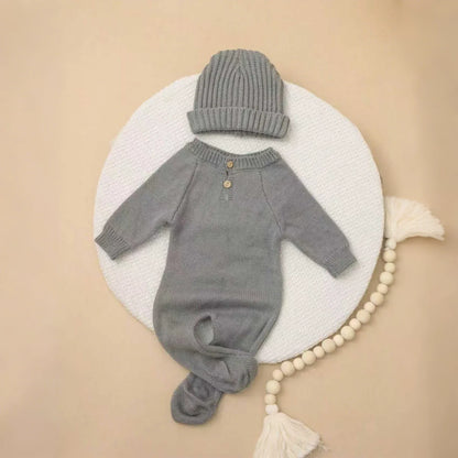 Newborn Hello Knit Jumpsuit – Sweet First Moments to Remember - LunaKit Baby