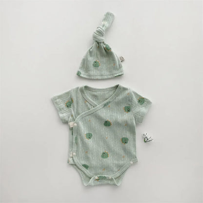 Baby Summer Romper & Hat Set – Cool Playful Style for Sunny Days - LunaKit Baby