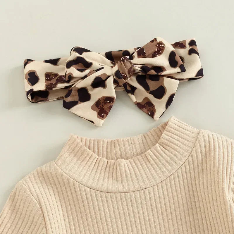Baby Girl Leopard 3-Piece Outfit Set – Trendy Style for Sweet Moments - LunaKit Baby