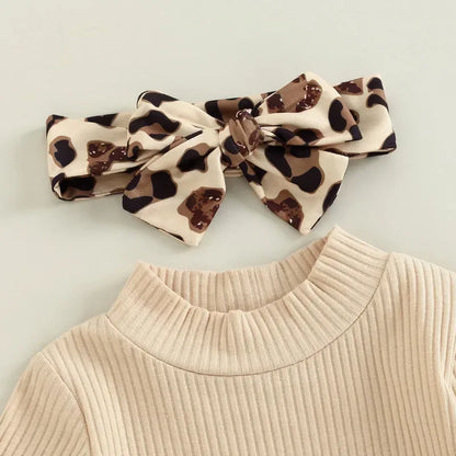 Baby Girl Leopard 3-Piece Outfit Set – Trendy Style for Sweet Moments - LunaKit Baby