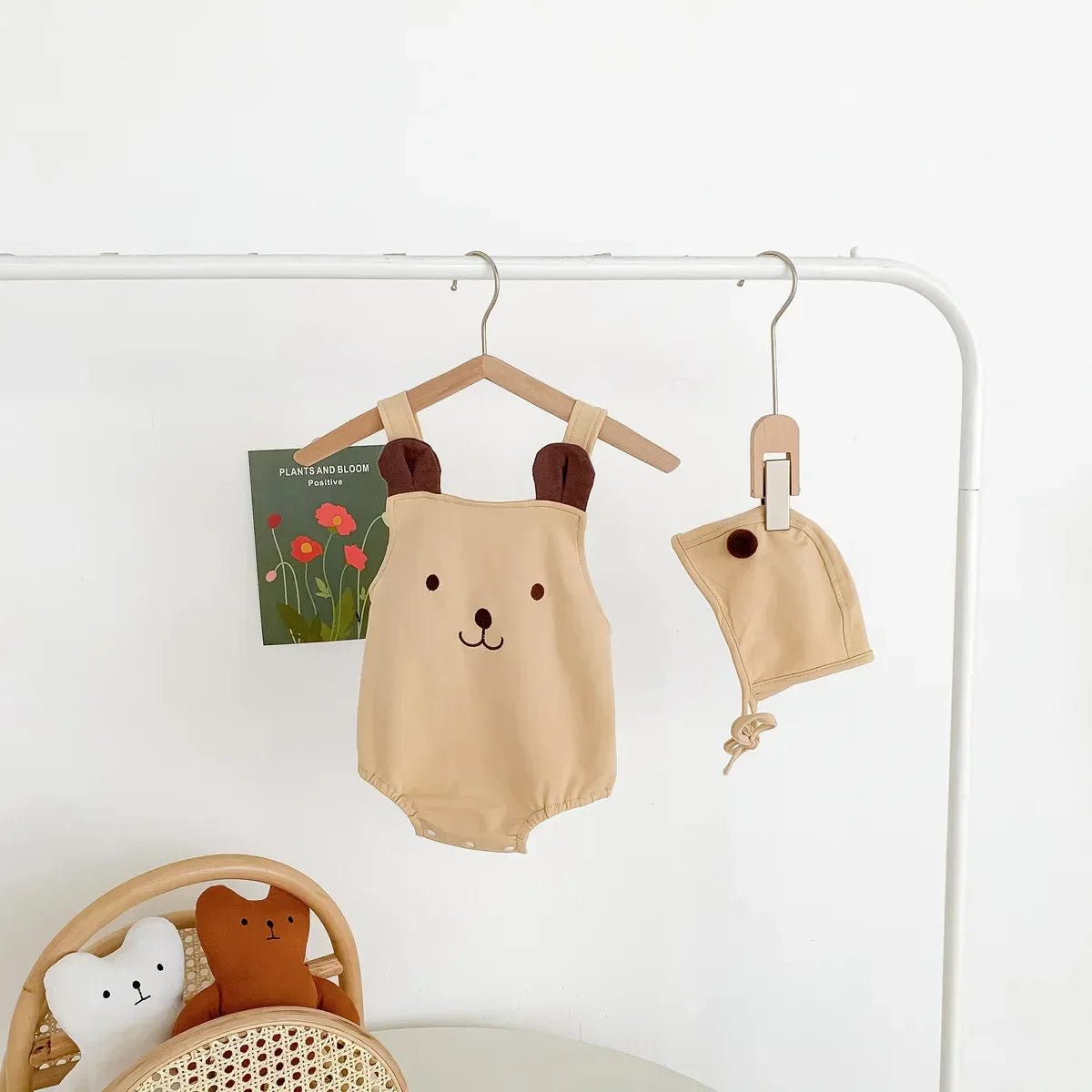 Baby Bear Jumpsuit & Hat Set – Sweet Summer Comfort with Charm - LunaKit Baby