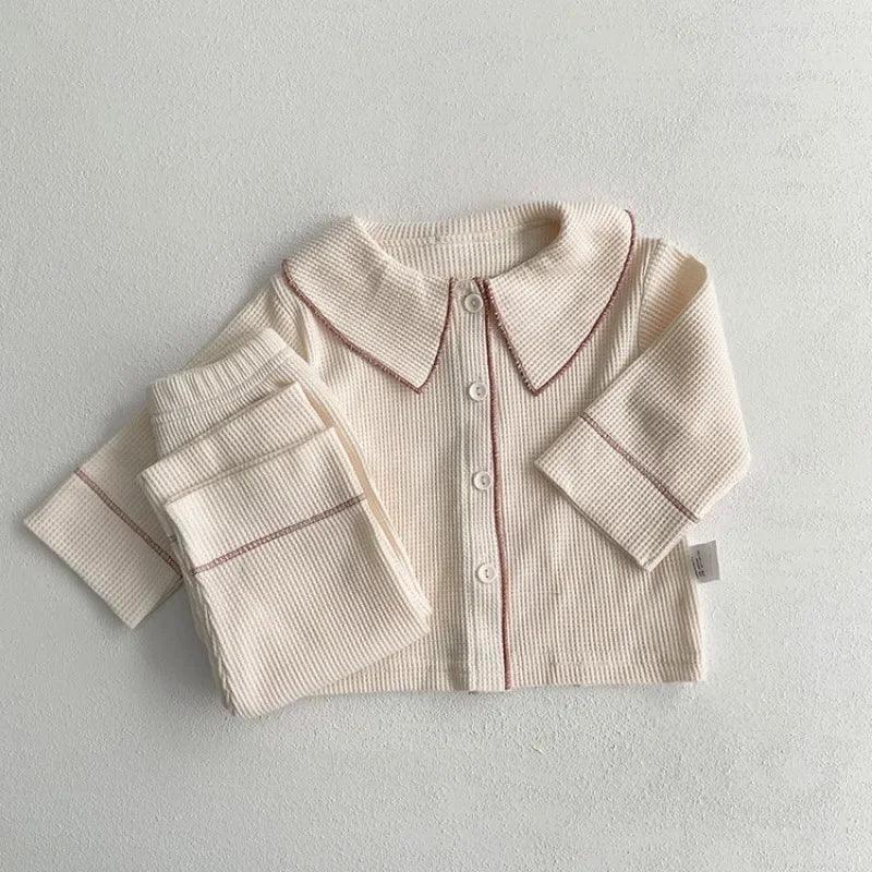 Baby Waffle Pajama Set – Cozy Comfort for Sweet Little Dreams - LunaKit Baby