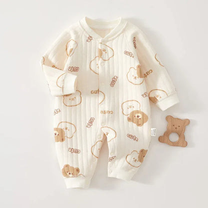 Baby Bear Winter Cotton Onesie – Cozy Comfort for Cold Nights - LunaKit Baby