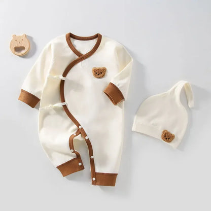 Newborn Cotton All-Season Jumpsuit – Gentle Comfort Year-Round - LunaKit Baby