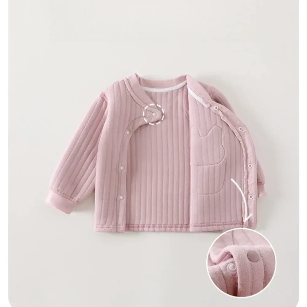 Toddler Cotton Clip 2-Piece Set – Thick Warmth with Cute Charm - LunaKit Baby