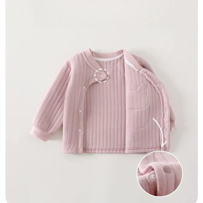 Toddler Cotton Clip 2-Piece Set – Thick Warmth with Cute Charm - LunaKit Baby