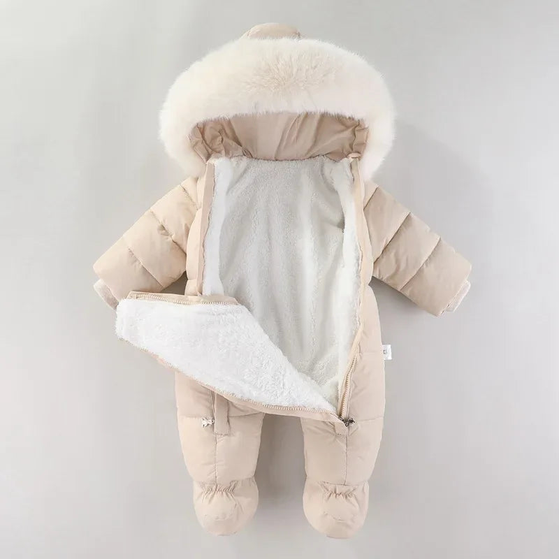 Baby Girl Winter Romper – Ultimate Cozy Protection for Cold Days - LunaKit Baby