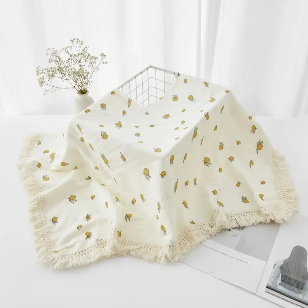 Cotton Muslin Swaddle Blanket – Breathable Luxury for Baby Comfort - LunaKit Baby