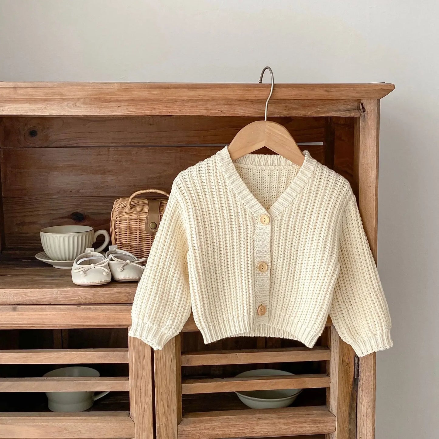 Baby Girl Knit Cardigan – Cozy Autumn Warmth with Timeless Charm - LunaKit Baby