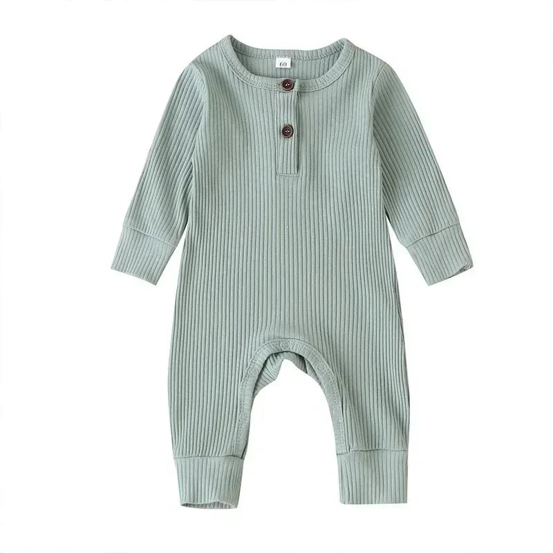 Baby Ribbed Cotton Romper – Soft Texture for Stylish Little Days - LunaKit Baby
