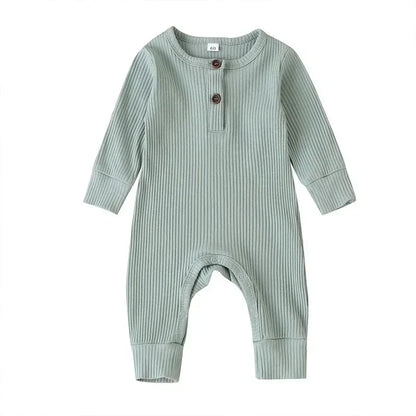 Baby Ribbed Cotton Romper – Soft Texture for Stylish Little Days - LunaKit Baby