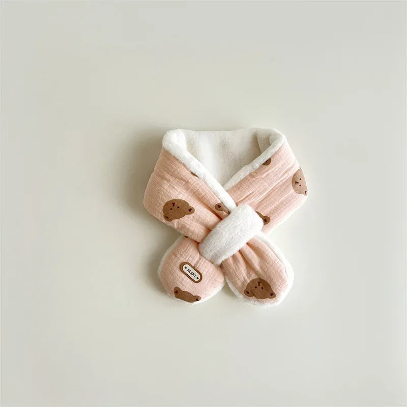 Baby Plush Bear Scarf – Cozy Neck Warmth with Sweet Style - LunaKit Baby