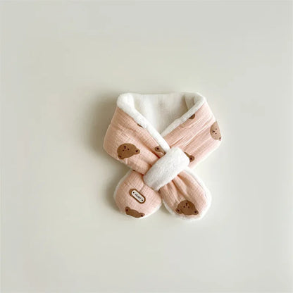 Baby Plush Bear Scarf – Cozy Neck Warmth with Sweet Style - LunaKit Baby