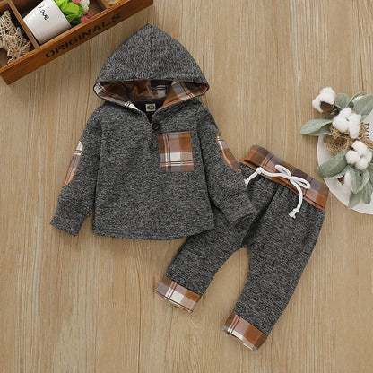 Toddler Outfit Set – Cozy Hooded Comfort for Everyday Adventures - LunaKit Baby
