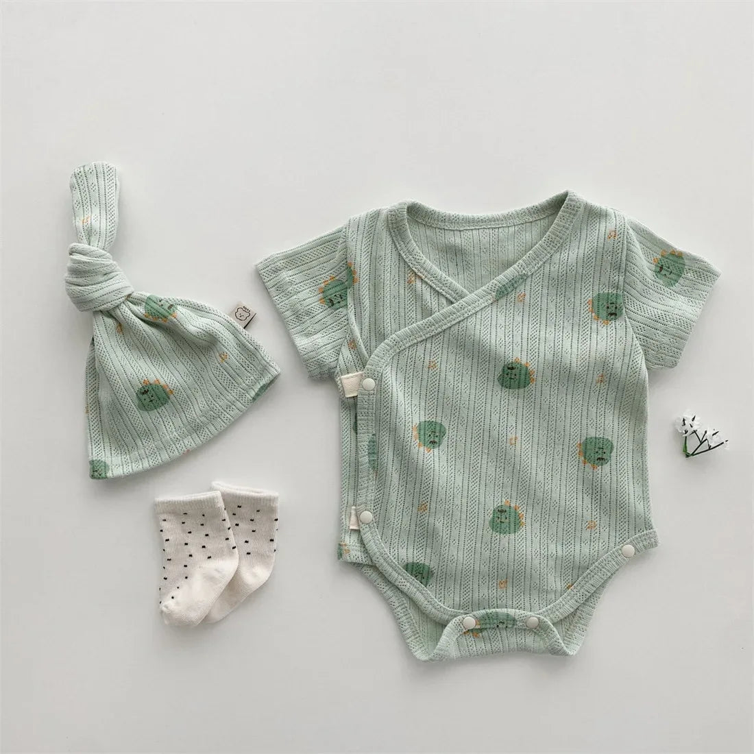 Baby Summer Romper & Hat Set – Cool Playful Style for Sunny Days - LunaKit Baby