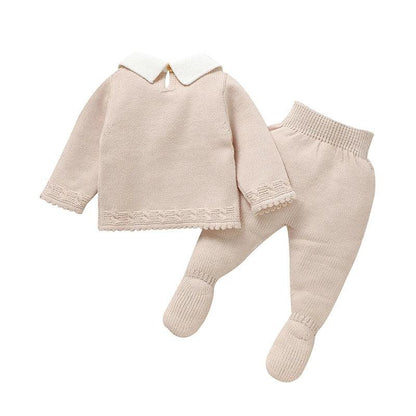 Baby Girl Sweater Outfit Set – Elegant Comfort for Little Moments - LunaKit Baby