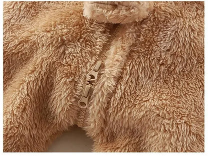 Baby Fluffy Animal Romper – Cozy Cuteness for Autumn Days - LunaKit Baby