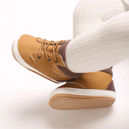 Baby First Walking Shoes – Sporty High-Top Support for Tiny Steps - LunaKit Baby