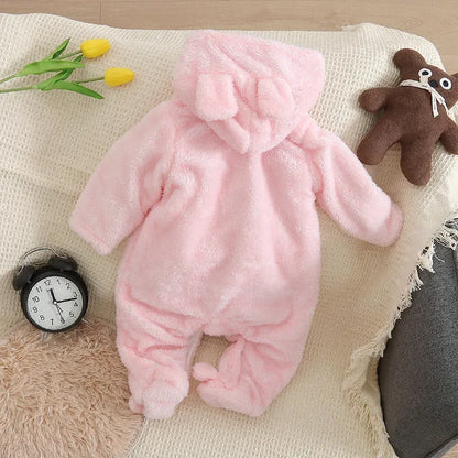 Baby Plush Animal Romper – Cozy Cuteness for Cool Days - LunaKit Baby